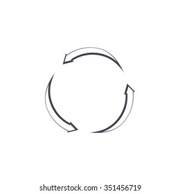 circular arrows vector icon