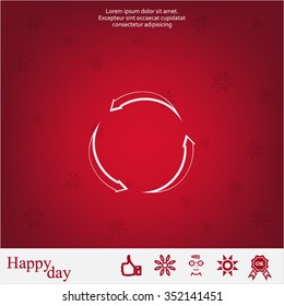 circular arrows vector icon