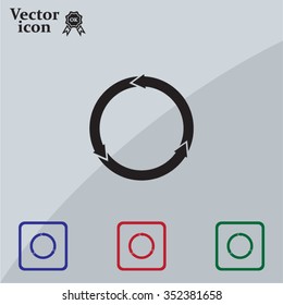 circular arrows vector icon