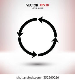 circular arrows vector  icon