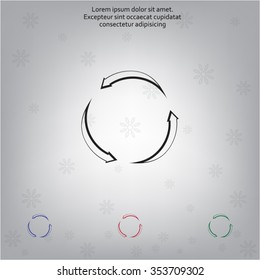 circular arrows vector icon