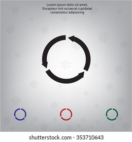 circular arrows vector icon