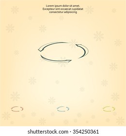 circular arrows vector icon