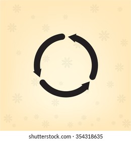 circular arrows vector icon
