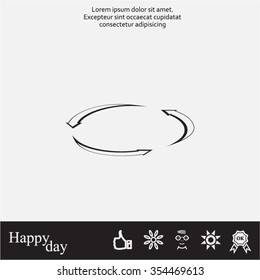 circular arrows vector icon