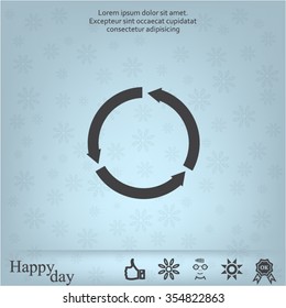 circular arrows vector icon