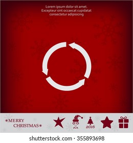 circular arrows vector icon