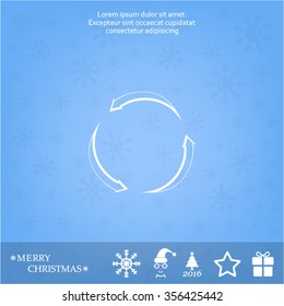 circular arrows vector icon
