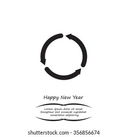 circular arrows vector icon