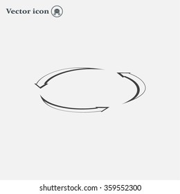 circular arrows vector icon