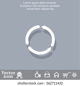 circular arrows vector icon