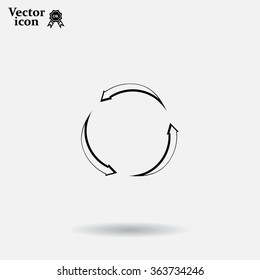circular arrows vector icon