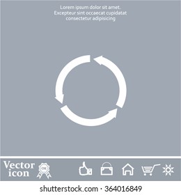 circular arrows vector icon
