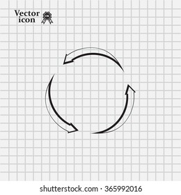 circular arrows vector icon