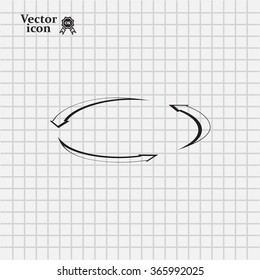 circular arrows vector icon