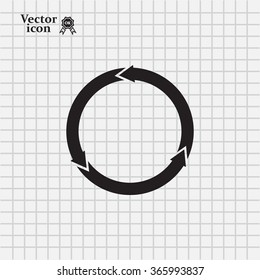 circular arrows vector icon