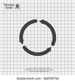 circular arrows vector icon