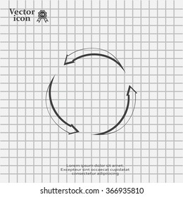 circular arrows vector icon