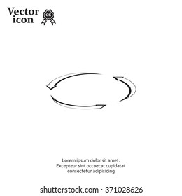 circular arrows vector icon