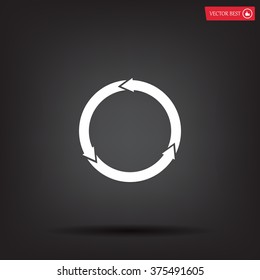 circular arrows vector icon