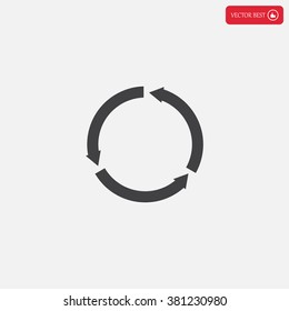 circular arrows vector icon