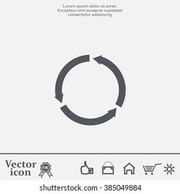 circular arrows vector icon
