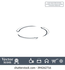 circular arrows vector icon