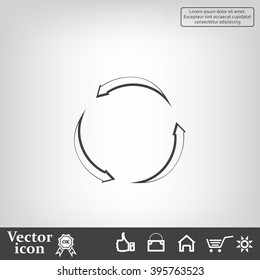 circular arrows vector icon