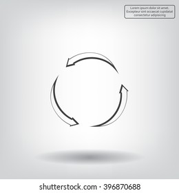 circular arrows vector icon