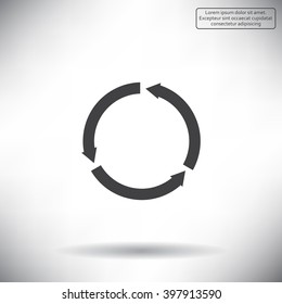 circular arrows vector icon