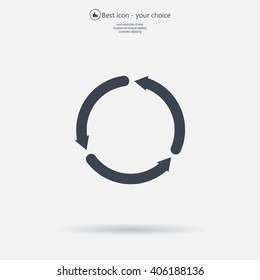 circular arrows vector icon