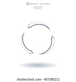 circular arrows vector icon