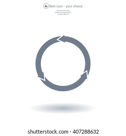 circular arrows vector icon