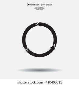 circular arrows vector icon