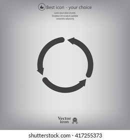 circular arrows vector icon