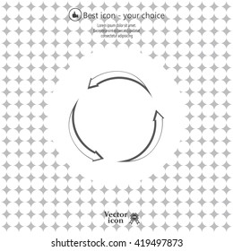 circular arrows vector icon