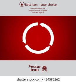 circular arrows vector icon