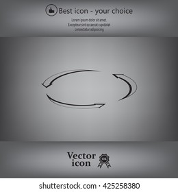 circular arrows vector icon