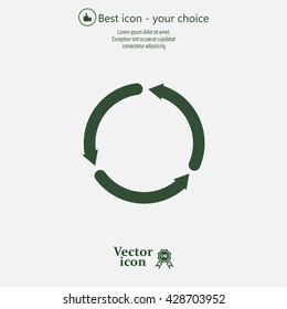 circular arrows vector icon