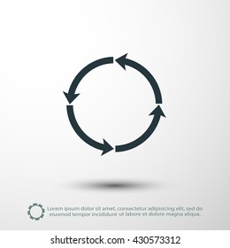 circular arrows vector  icon