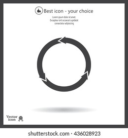 circular arrows vector icon
