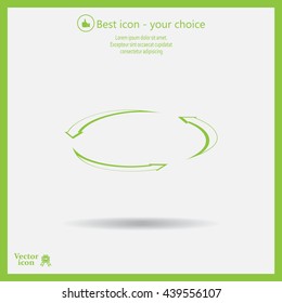 circular arrows vector icon