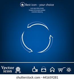 circular arrows vector icon
