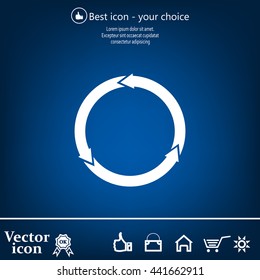 circular arrows vector icon