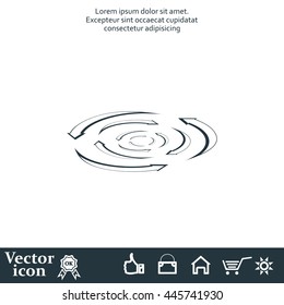 circular arrows vector icon