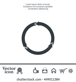 circular arrows vector icon