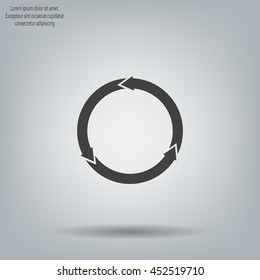 circular arrows vector icon