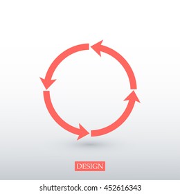 circular arrows vector  icon