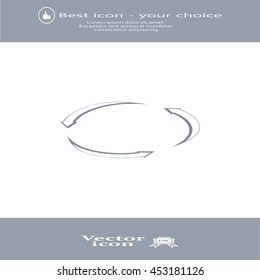circular arrows vector icon
