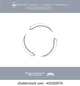 circular arrows vector icon